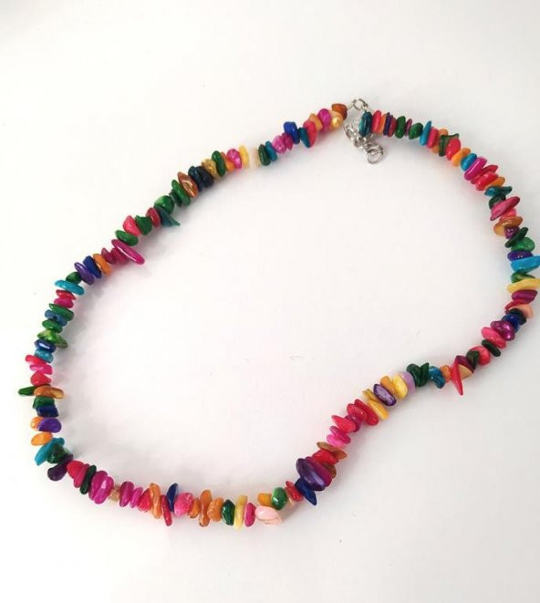 Kolye Kırık Doğal Taş Kolye Gerdanlık Çakra Enerji Takı Aksesuar - Resim 3