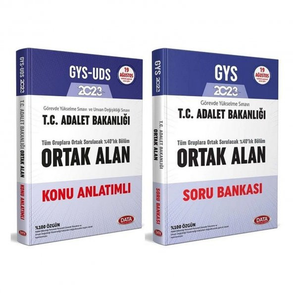 Data GYS UDS Adalet Bakanlığı Ortak Alan Konu + Soru 2 li Set - 2