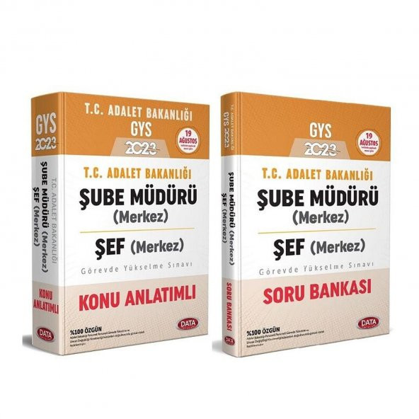 Data 2023 GYS Adalet Bakanlığı Merkez Şube Müdürü, Şef Konu + Soru 2 li Set - Resim 2