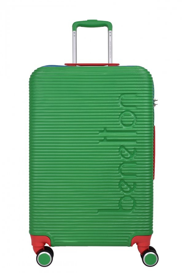 United Colors Of Benetton Lüx Abs Orta Boy Valiz Yeşil BNT500 - Resim 2