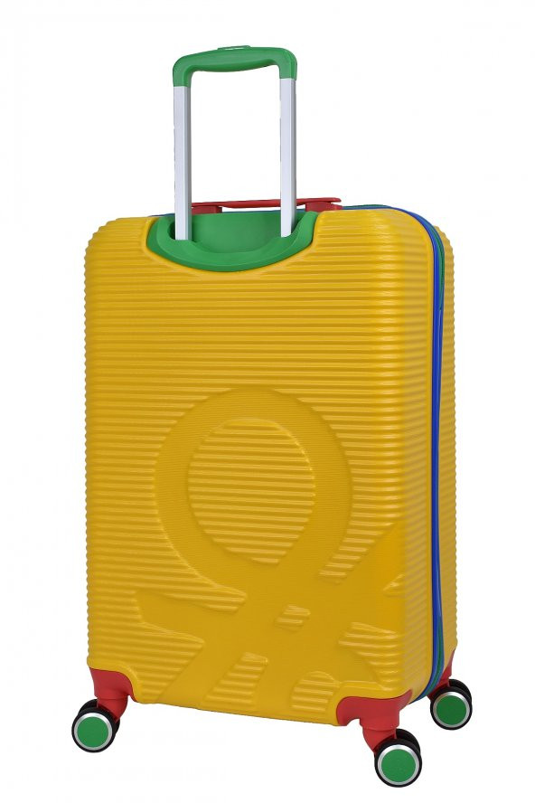 United Colors Of Benetton Lüx Abs Orta Boy Valiz Sarı BNT500 - Resim 4