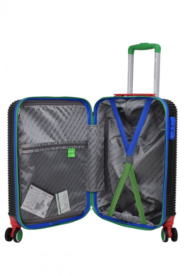 United Colors Of Benetton Lüx Abs Kabin Boy Valiz Siyah BNT500 - Resim 5