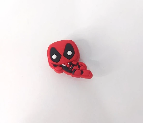 Terlik Ayakkabı Sandalet Tokası Deadpool 1 Adet Silikon Kız Erkek Aksesuar Hediye