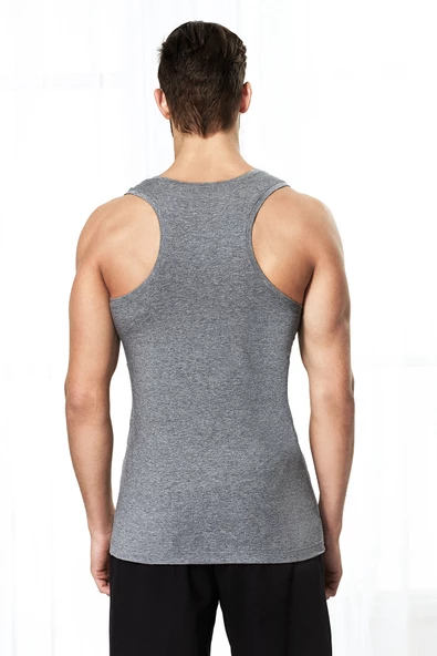 Antibakteriyel Bambu Erkek Atletik Atlet 3'lü Set - Resim 2