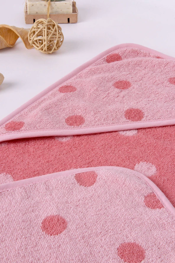 PEMBE PUANTİYELİ 80X80 BEBEK KUNDAK - 3