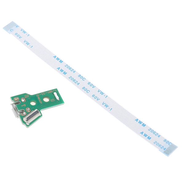 JDS JDM 040 Soket ve 12 Pin Flex Kablo PS4 Kol Tamiri Şarj Soketi 12pin Flex Set