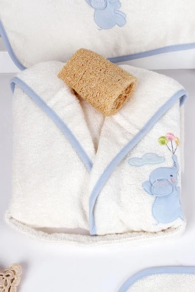 Unicorn Nakışlı Yenidoğan Bebek Hastane Çıkış Seti 8 Parça - Resim 7