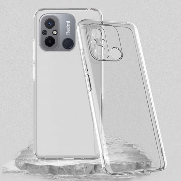 FitCase Xiaomi Redmi 12C Kılıf Kamera Korumalı Silikon Şeffaf Kapak - 2