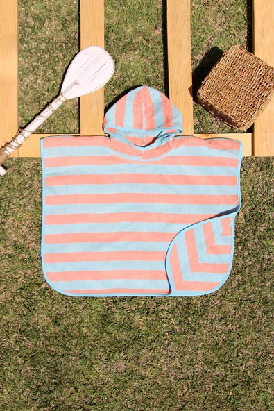 %100 Pamuk Outlet 75x60 Bebek-Çocuk Panço - Resim 5