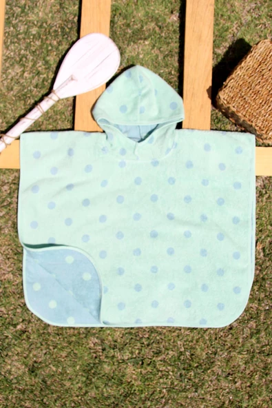 %100 Pamuk Outlet 75x60 Bebek-Çocuk Panço - Resim 2