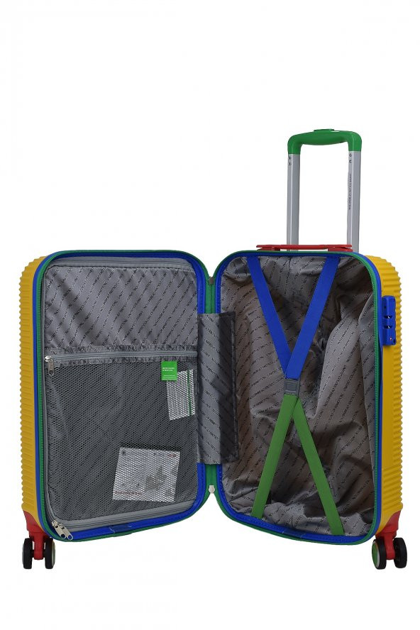 United Colors Of Benetton Lüx Abs Kabin Boy Valiz Sarı BNT500 - Resim 5