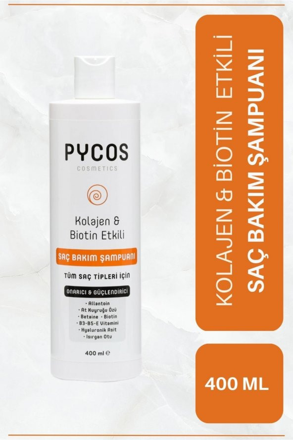 PYCOS Saç Dökülmesi Ve Kepek Karşıtı, Hızlı Saç Uzatan Bakım Şampuanı 400ml -sülfat-tuz Içermez