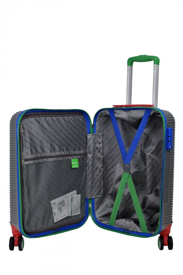 United Colors Of Benetton Lüx Abs Kabin Boy Valiz Gri BNT500 - Resim 5
