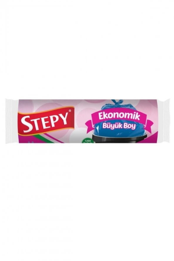 STEPY 50li Ekonomik Büyük Boy 5 Rulo Çöp Torbası