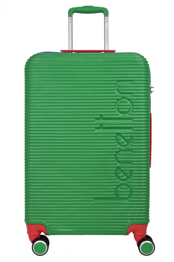 United Colors Of Benetton Lüx Abs 2li Valiz Seti Büyük Boy - Orta Boy Yeşil BNT500 - Resim 3