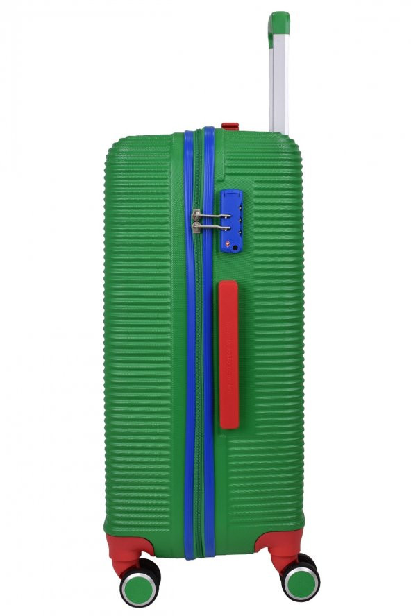 United Colors Of Benetton Lüx Abs 2li Valiz Seti Büyük Boy - Orta Boy Yeşil BNT500 - Resim 6