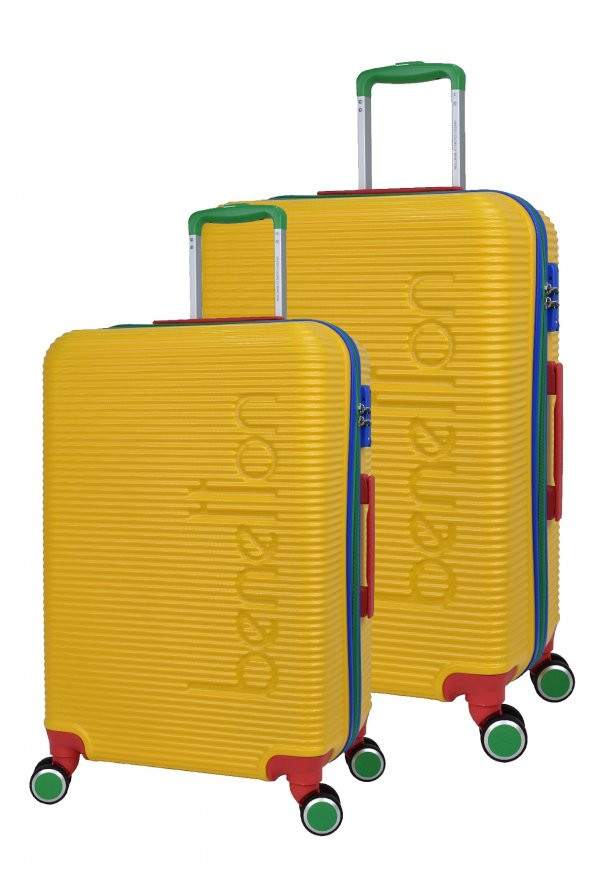 United Colors Of Benetton Lüx Abs 2li Valiz Seti Büyük Boy - Orta Boy Sarı BNT500 ürün görseli