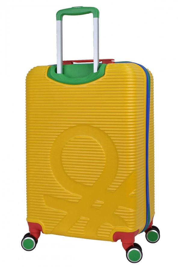 United Colors Of Benetton Lüx Abs 2li Valiz Seti Büyük Boy - Orta Boy Sarı BNT500 - Resim 4