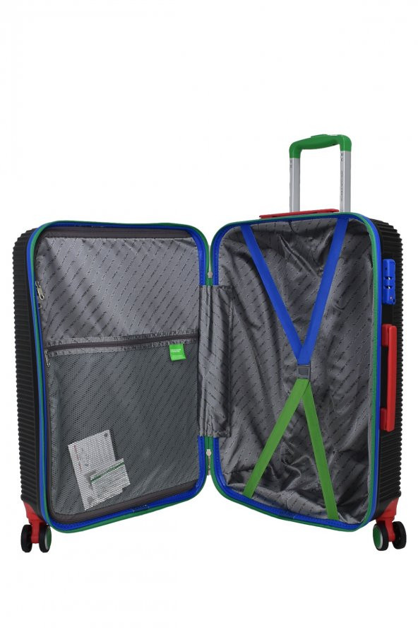 United Colors Of Benetton Lüx Abs 3Lü Valiz Seti Siyah Bnt500 - 5