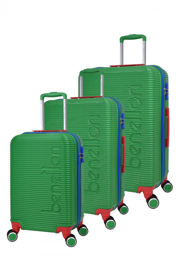 United Colors Of Benetton Lüx Abs 3Lü Valiz Seti Yeşil Bnt500