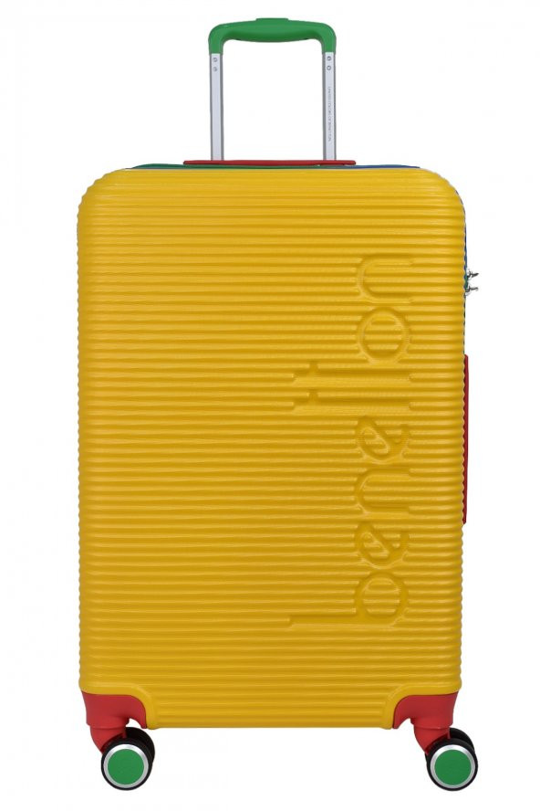 United Colors Of Benetton Lüx Abs 3lü Valiz Seti Sarı BNT500 - Resim 3