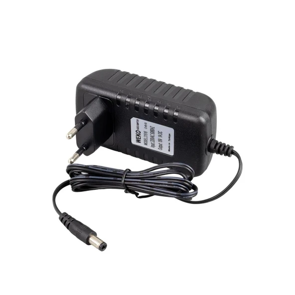 WEKO 18 VOLT - 1 AMPER 5.5*2.5 UÇLU YERLİ ÜRETİM PRİZ TİPİ ADAPTÖR - 9