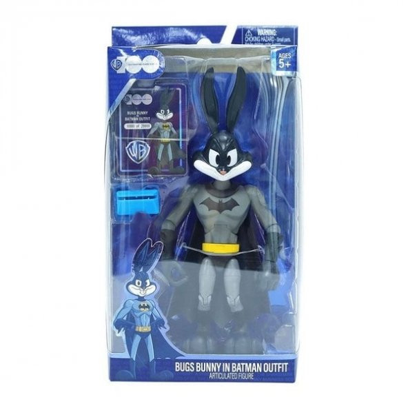 Warner Bros Bugs Bunny-Batman Kıyafetiyle 18 cm Koleksiyon Figürü