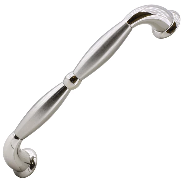 Zeplin Sürgülü Kapı Çekme Kolu Tutma Kulpu Kulbu Çelik Dış Kapı Tutamağı Nikel Saten Kulp 25.5 Cm - Resim 7