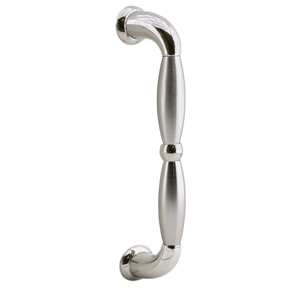 Zeplin Sürgülü Kapı Çekme Kolu Tutma Kulpu Kulbu Çelik Dış Kapı Tutamağı Nikel Saten Kulp 25.5 Cm - Resim 5