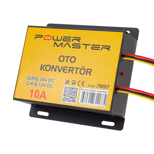 POWERMASTER PM-7897 24V DC / 12V DC 10 AMPER OTO KONVERTÖR