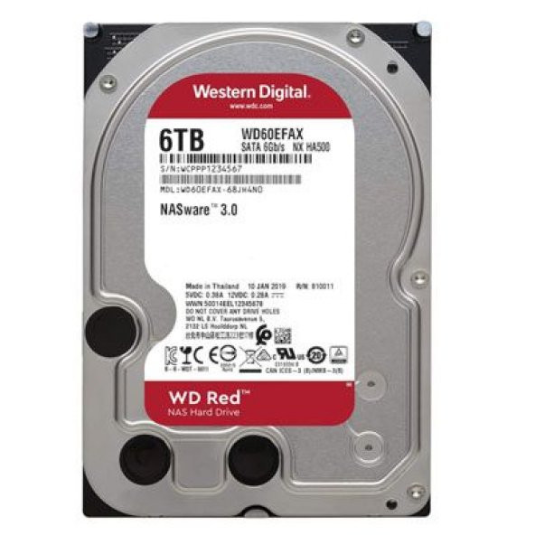 WD NAS HARDDİSK RED 6TB 5400RPM NAS WD60EFAX