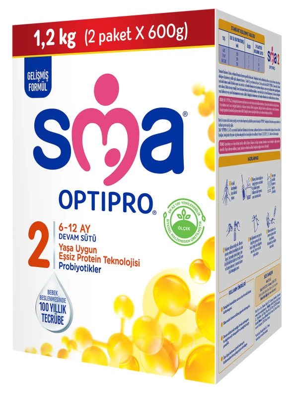 SMA Optipro Probiyotik 2 Bebek Devam Sütü 6-12 Ay 1200 Gr