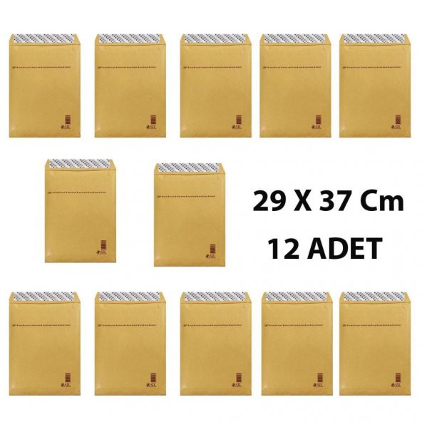 Asil Doğan Hava Kabarcıklı Zarf 8/H 29 x 37 Cm 95 Gr AS-9107 12 Adet