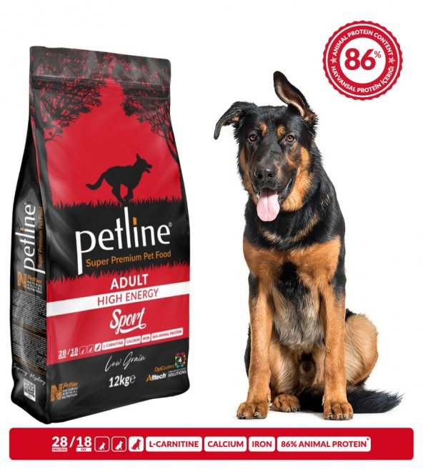 Petline S. P. Yetişkin Köpek Maması Yüksek Enerji Kuzu Etli 15 Kg  (Sport) - 2