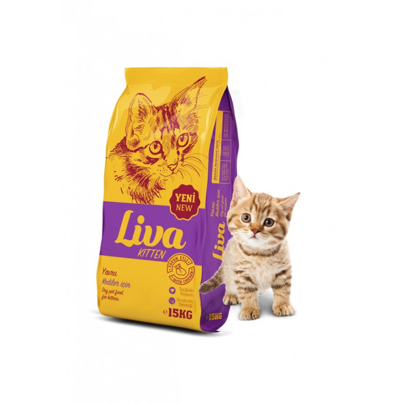 Liva Yavru Kedi Maması 15 Kg Tavuklu