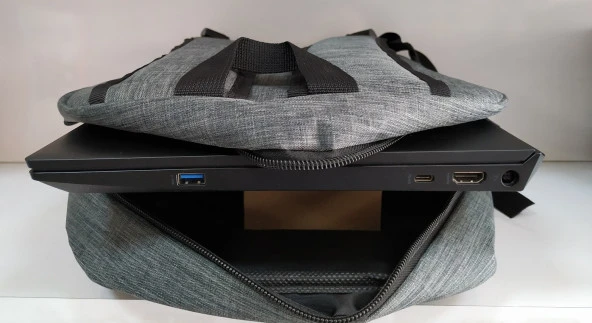 Güven Sistem 15.6"  Kumaş Gri Sırt Çantası gri - Resim 2