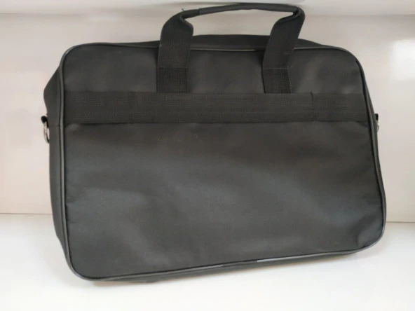 Güven Sistem 15.6" 3 Gözlü Kumaş Laptop Çantası mavi-siyah - Resim 3