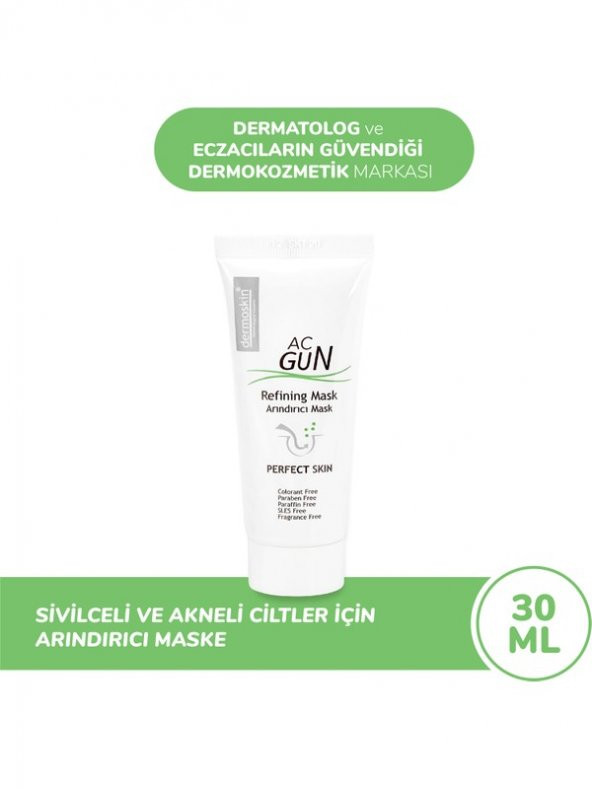 Dermoskin Acgun Sivilceli ve Akneli Ciltler İçin Arındırıcı Mask 30ml