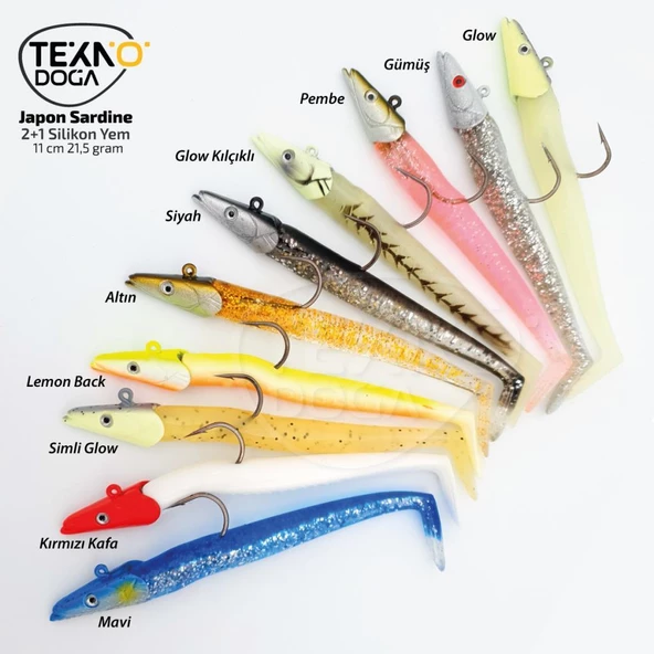 Japanese Levrek Sasi Sardine Sandeel Silikon Yem 21,5g 11cm - 3