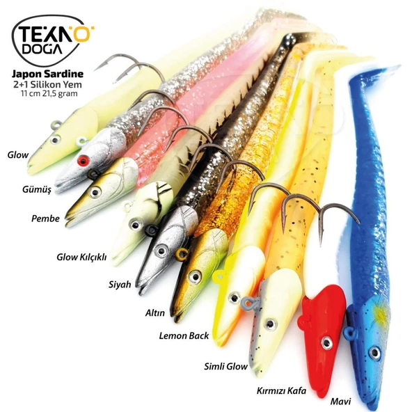 Japanese Levrek Sasi Sardine Sandeel Silikon Yem 21,5g 11cm - 6