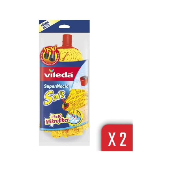 Vileda Supermocio %30 Mikrofiberli Soft Yedek Paspas - 2'li Paket