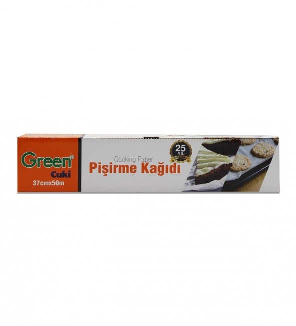 Green Cuki Yağlı Fırın Tepsi Pişirme Kızartma Kağıdı - 37 Cm. x 50 Metre - 10 Kutu - 3