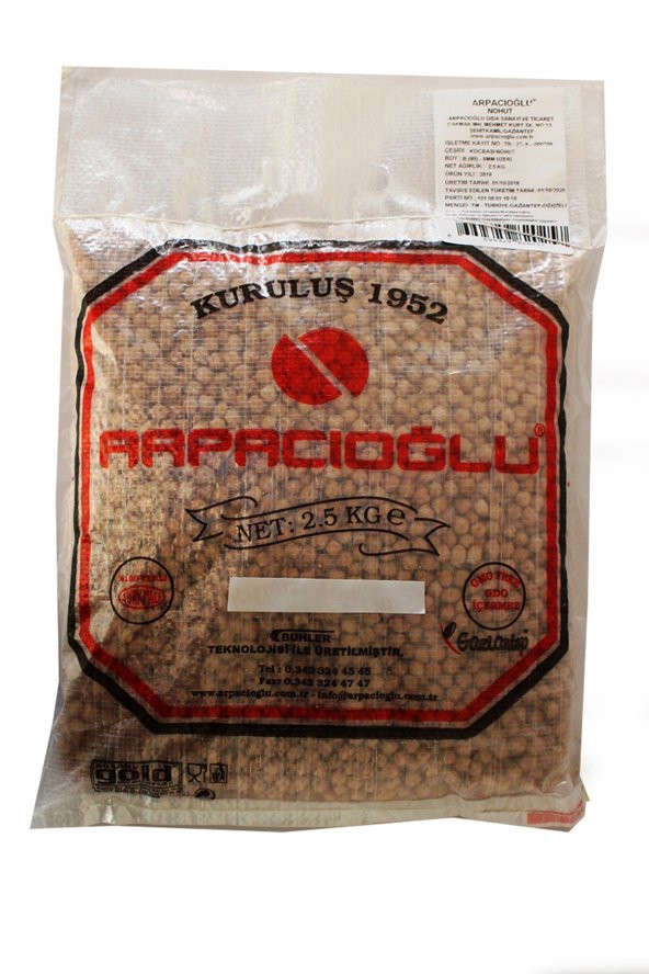 Arpacıoğlu %100 Yerli Türk Malı 9mm Koçbaşı Nohut 2.5kg