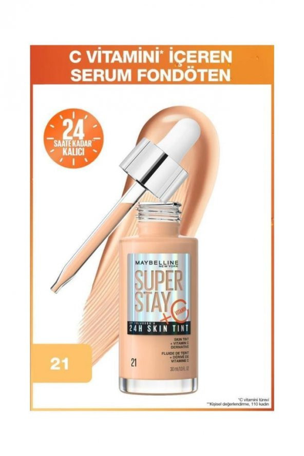 Maybelline New York Super Stay 24H Skin Tint 21 Fondöten