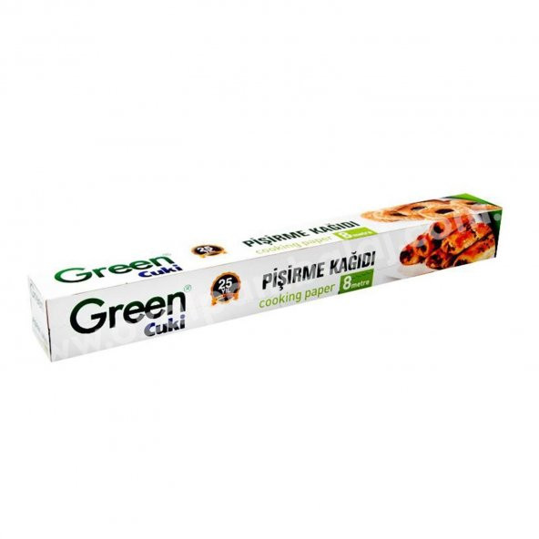 Green Cuki Yağlı Fırın Tepsi Pişirme Kızartma Kağıdı - 8 Metre -1 Kutu
