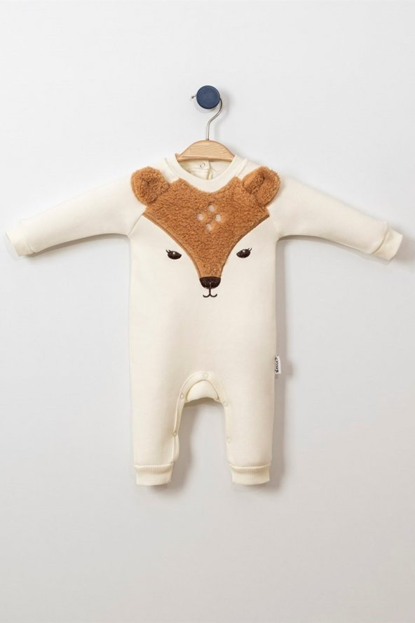 Pamuklu Alttan Çıtçıtlı Polar Bebek Tulum - 1