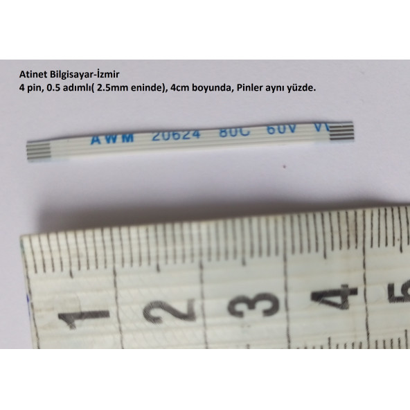 Awm 20624 80C 60V Vw-1 Flex Kablo 4 Pin 4 Cm  4-0.5-4A - 3