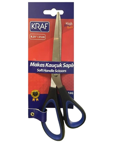 Kraf Kauçuk Saplı Makas 21cm 716G