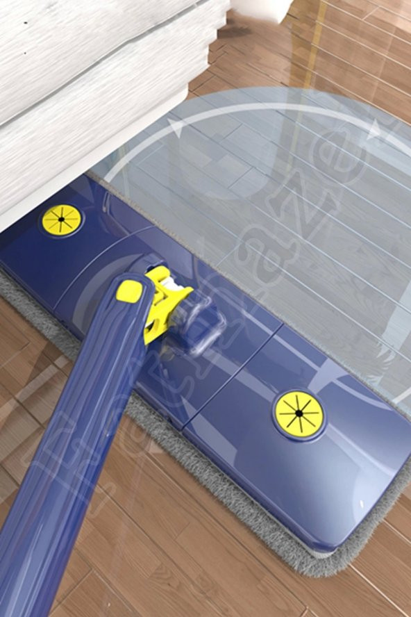 Yedek Bezli Kendinden Sıkmalı Paspas Mop Temizlik Seti Ev bakım ve Temizlik Duvar Yer Silme Paspas - Resim 4