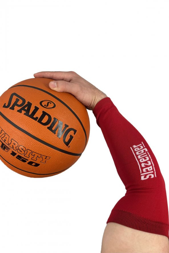 Slazenger Unisex - Likralı Kırmızı Basketbol Kolluğu - Slzgr-KKs